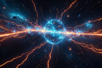 Hochspannungsentladung im all