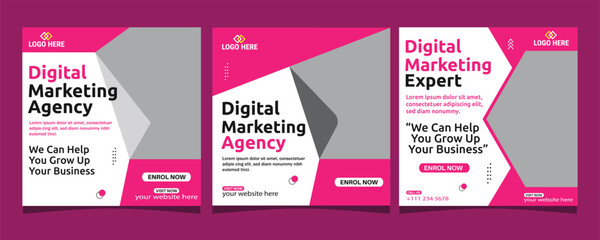 Digital Marketing Agency social media post design template