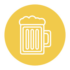 Pint of Beer icon vector image. Can be used for Oktoberfest.