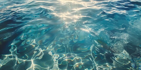 Fototapeta na wymiar Light clean transparent water surface background wallpaper