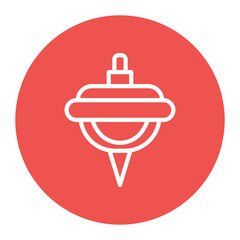 Toy Top icon vector image. Can be used for Baby Shower.