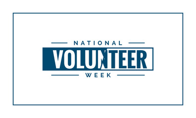 National Volunteer Week, holiday concept vector