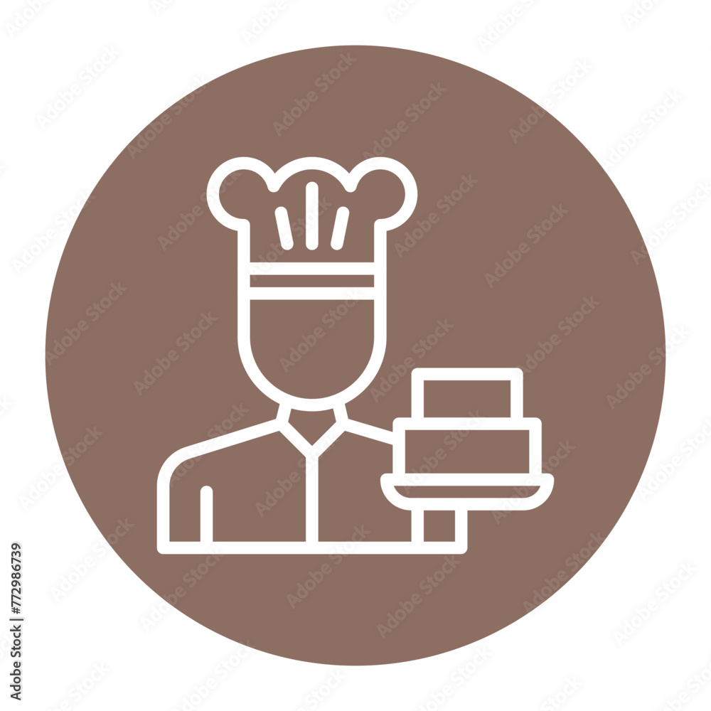 Wall mural Baker icon vector image. Can be used for Diversity.