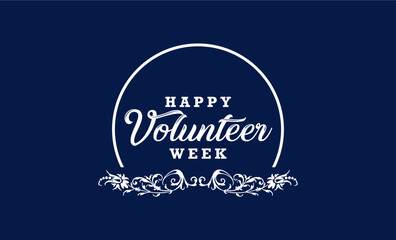 National Volunteer Week, holiday concept vector
