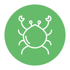 Crab icon vector image. Can be used for Beach Resort.