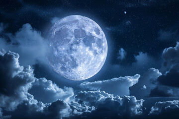 Obraz na płótnie Canvas a moon in the sky