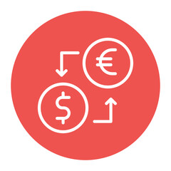 Obraz premium Dollar to Euro Convert icon vector image. Can be used for Trading.