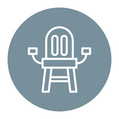 Chair icon vector image. Can be used for Retro.