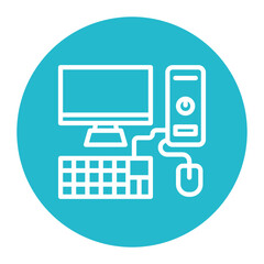 Computer icon vector image. Can be used for Retro.