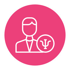 Psychologist Male icon vector image. Can be used for Psychology.