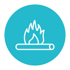Campfire icon vector image. Can be used for Adventure.