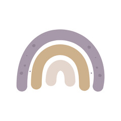 Magic rainbow. Flat cartoon pastel vector illustration isolated on white background. For card, posters, banners, printing on the pack, printing on clothes, fabric, wallpaper, textile or dishes.