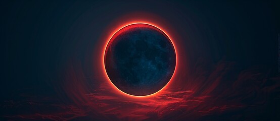 Red Moon Rising A Stunning Visual of the Lunar Eclipse Generative AI - obrazy, fototapety, plakaty