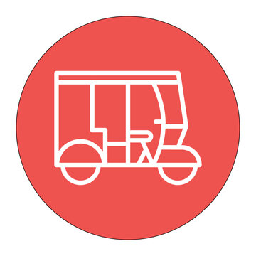 Auto Rickshaw icon vector image. Can be used for Carnival.