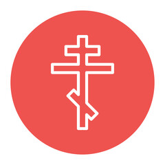 Obraz premium Orthodox Cross icon vector image. Can be used for Carnival.