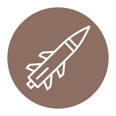 Missile icon vector image. Can be used for Shooting.