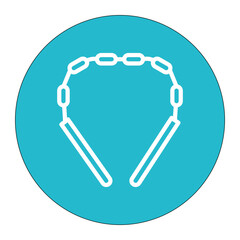 Nunchaku icon vector image. Can be used for Shooting.