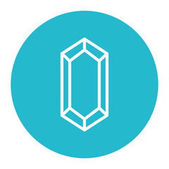 Gem icon vector image. Can be used for Fairytale.