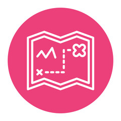 Map icon vector image. Can be used for Fairytale.