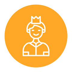 Prince icon vector image. Can be used for Fairytale.