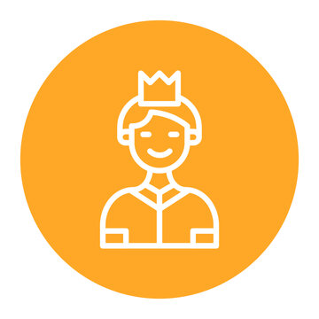 Prince icon vector image. Can be used for Fairytale.