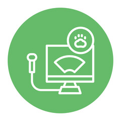 Pet Ultrasound icon vector image. Can be used for Veterinary.