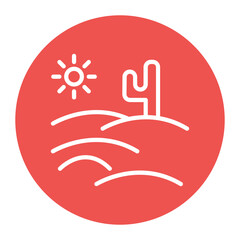 Desert icon vector image. Can be used for Global Warming.