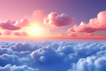 sky background with clouds - obrazy, fototapety, plakaty