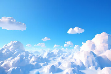 blue sky background with clouds - obrazy, fototapety, plakaty
