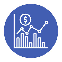 Stock Market icon vector image. Can be used for Crisis Mangement.