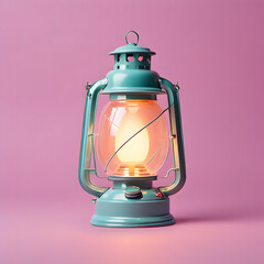 lantern isolated in one solid pastel background