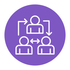 Third Party icon vector image. Can be used for Compliance And Regulation.