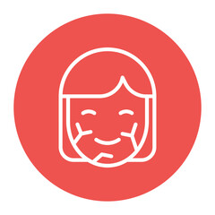 Dry Skin icon vector image. Can be used for Cosmetology.