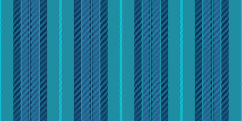 Magazine textile pattern vector, dining seamless texture lines. Piece vertical stripe fabric background in cyan and dark colors.