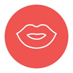 Lips icon vector image. Can be used for Dermatology.