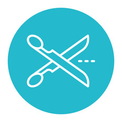 Scissor icon vector image. Can be used for Dermatology.