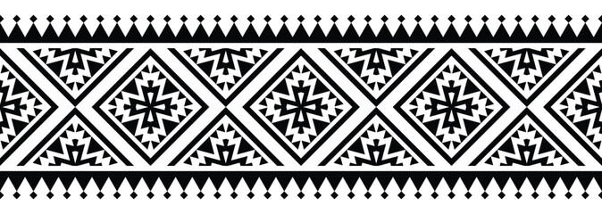 Ethnic border ornament. Geometric ethnic oriental seamless pattern. Stripe vector illustration. Native American Mexican African Indian tribal style. Design border, textile, fabric, clothing, carpet.