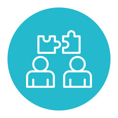 Obraz premium Joint Effort icon vector image. Can be used for Teamwork.