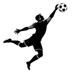 Vector Soccer Goalkeeper's Super Save silhouette