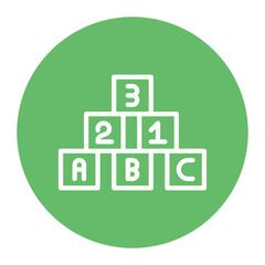 Educational Toys icon vector image. Can be used for Daycare.