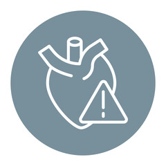 Cardiovascular Risk icon vector image. Can be used for Cardiology.