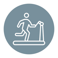 Treadmill Test icon vector image. Can be used for Cardiology.