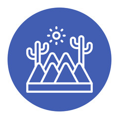 Desert Landscape icon vector image. Can be used for Water Crisis.