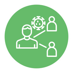 Contagion icon vector image. Can be used for Tuberculosis.
