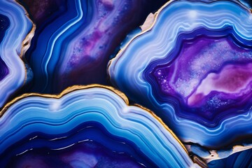 a close up of a blue and purple agate - obrazy, fototapety, plakaty
