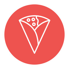 Crepe icon vector image. Can be used for Brunch.