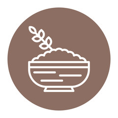 Oatmeal icon vector image. Can be used for Brunch.