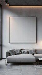 Single vertical oriented blank picture . Place for your content. 3D illustration