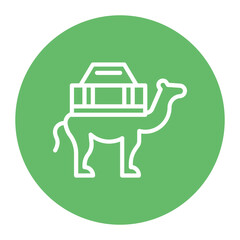 Camel Caravan icon vector image. Can be used for Islamic New Year.