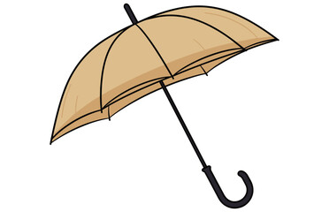 Umbrella Flat Vector Illustration, Cartoon umbrella icon, Colorful Open Umbrella Vector.